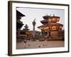 Morning Worship, Durbar Square, Unesco World Heritage Site, Patan, Kathmandu, Nepal-Don Smith-Framed Photographic Print