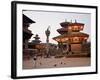 Morning Worship, Durbar Square, Unesco World Heritage Site, Patan, Kathmandu, Nepal-Don Smith-Framed Photographic Print