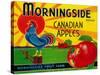 Morningside Apple Label - Canada-Lantern Press-Stretched Canvas