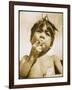 Moro Boy Smoking-null-Framed Photographic Print