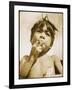 Moro Boy Smoking-null-Framed Photographic Print