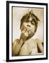 Moro Boy Smoking-null-Framed Photographic Print