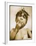 Moro Boy Smoking-null-Framed Photographic Print