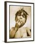 Moro Boy Smoking-null-Framed Photographic Print