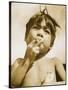 Moro Boy Smoking-null-Stretched Canvas