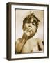 Moro Boy Smoking-null-Framed Photographic Print