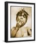 Moro Boy Smoking-null-Framed Photographic Print