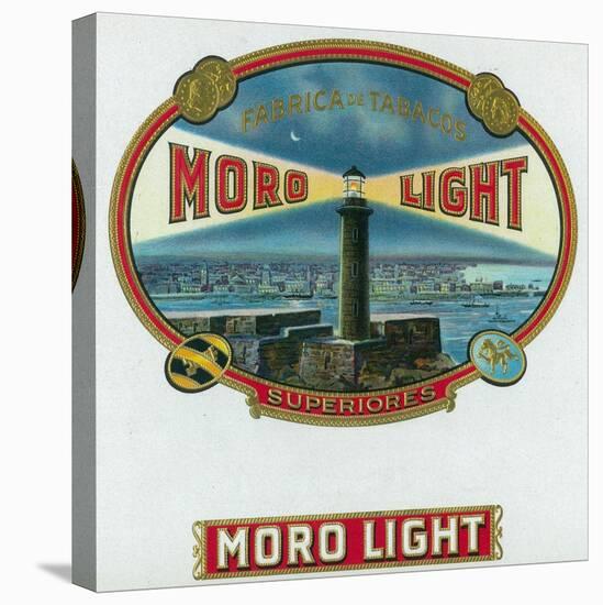 Moro Light Superiores Brand Cigar Inner Box Label-Lantern Press-Stretched Canvas