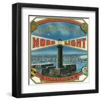 Moro Light Superiores Brand Cigar Outer Box Label-Lantern Press-Framed Art Print