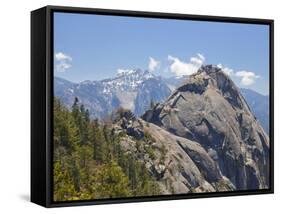 Moro Rock and the High Mountains of the Sierra Nevada, Sequoia National Park, California, USA-Neale Clarke-Framed Stretched Canvas