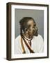 Moroccan - a Recif Man with a Dyed Pigtail and White Tunic-null-Framed Photographic Print
