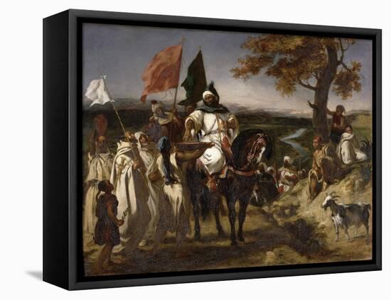 Moroccan Caid, 1837-Eugene Delacroix-Framed Stretched Canvas