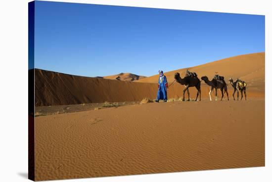 Moroccan Camel Driver-Stuart Black-Stretched Canvas