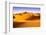 Moroccan Desert Landscape with Blue Sky. Dunes Background.-apdesign-Framed Photographic Print