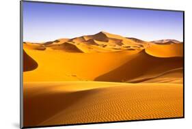 Moroccan Desert Landscape with Blue Sky. Dunes Background.-apdesign-Mounted Photographic Print