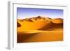 Moroccan Desert Landscape with Blue Sky. Dunes Background.-apdesign-Framed Photographic Print