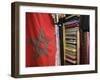 Moroccan Flag, the Souqs of Marrakech, Marrakech, Morocco-Walter Bibikow-Framed Photographic Print