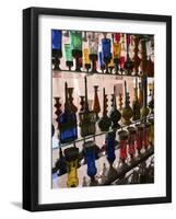 Moroccan Glassware Display, Ouarzazate, South of the High Atlas, Morocco-Walter Bibikow-Framed Photographic Print