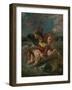 Moroccan Horseman Crossing a Ford, c.1850-Eugene Delacroix-Framed Giclee Print