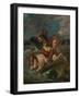 Moroccan Horseman Crossing a Ford, c.1850-Eugene Delacroix-Framed Giclee Print