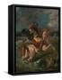 Moroccan Horseman Crossing a Ford, c.1850-Eugene Delacroix-Framed Stretched Canvas