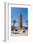 Moroccan Man Sat on a Bench in Front of Koutoubia Mosque, Marrakech, Morocco, North Africa, Africa-Matthew Williams-Ellis-Framed Photographic Print