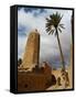 Moroccan Man, Stone Minaret of Sawmann Al-Hajaria, Figuig, Province of Figuig, Morocco-Emanuele Ciccomartino-Framed Stretched Canvas