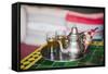 Moroccan Mint Tea Pot at a Cafe in Marrakech, Morocco, North Africa, Africa-Matthew Williams-Ellis-Framed Stretched Canvas