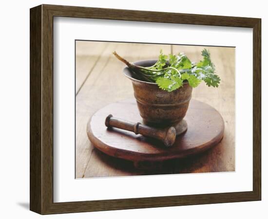 Moroccan Mortar with Coriander-Eising Studio - Food Photo and Video-Framed Photographic Print