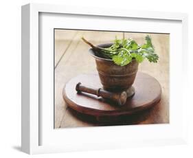 Moroccan Mortar with Coriander-Eising Studio - Food Photo and Video-Framed Photographic Print