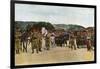 Moroccan Riflemen and a French Officer During the Battle of the Marne East of Paris, September 1914-Jules Gervais-Courtellemont-Framed Giclee Print