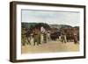 Moroccan Riflemen and a French Officer During the Battle of the Marne East of Paris, September 1914-Jules Gervais-Courtellemont-Framed Giclee Print