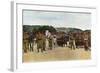 Moroccan Riflemen and a French Officer During the Battle of the Marne East of Paris, September 1914-Jules Gervais-Courtellemont-Framed Giclee Print