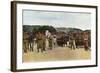 Moroccan Riflemen and a French Officer During the Battle of the Marne East of Paris, September 1914-Jules Gervais-Courtellemont-Framed Giclee Print