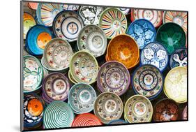 Moroccan Souk Crafts Souvenirs in Medina, Essaouira, Morocco-lenka-Mounted Photographic Print