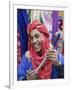 Moroccan Souvenir Seller, Ait Benhaddou, South of the High Atlas, Morocco-Walter Bibikow-Framed Photographic Print