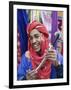 Moroccan Souvenir Seller, Ait Benhaddou, South of the High Atlas, Morocco-Walter Bibikow-Framed Photographic Print