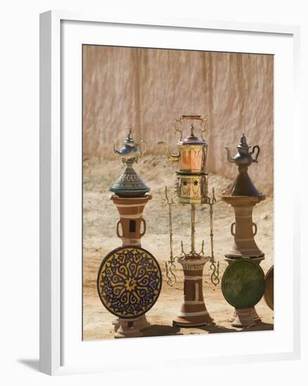 Moroccan Souvenirs, Ait Ouritane, Todra Gorge Area, Tinerhir, Morocco-Walter Bibikow-Framed Photographic Print