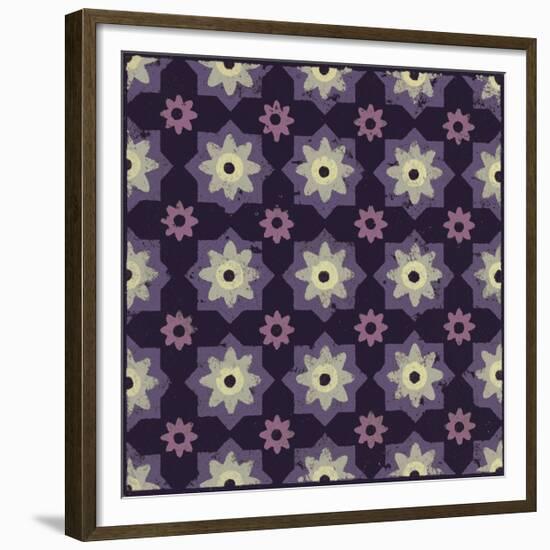 Moroccan Star Flower (Purple)-Susan Clickner-Framed Giclee Print