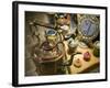 Moroccan Teapot Souvenirs, Maadid, Ziz Valley, Morocco-Walter Bibikow-Framed Photographic Print