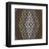 Moroccan Tile with Diamond (Neutrals)-Susan Clickner-Framed Giclee Print