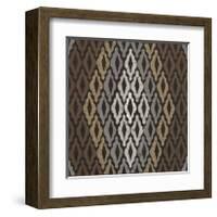 Moroccan Tile with Diamond (Neutrals)-Susan Clickner-Framed Giclee Print