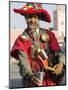 Moroccan Water Seller in Traditional Dress in the Djemaa El Fna, Marrakech-Julian Love-Mounted Photographic Print