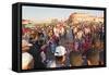 Moroccans Playing Games in Place Djemaa El Fna, Marrakech, Morocco, North Africa, Africa-Matthew Williams-Ellis-Framed Stretched Canvas