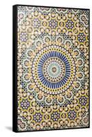Morocco, Agdz, the Kasbah of Telouet, Zelij Moroccan Tile Work-Emily Wilson-Framed Stretched Canvas