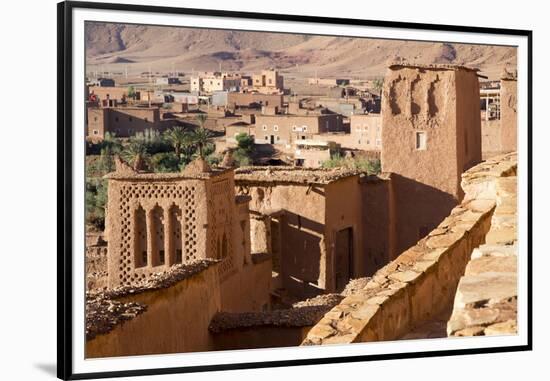 Morocco, Ait Benhaddou. Adobe Buildings of the Berber Ksar-Emily Wilson-Framed Premium Photographic Print