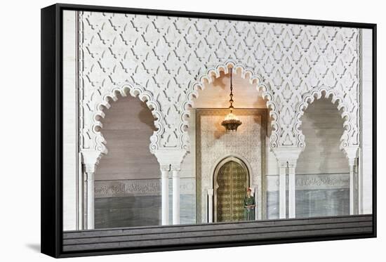 Morocco, Al-Magreb, Mausoleum of Mohammed V in Rabat-Andrea Pavan-Framed Stretched Canvas