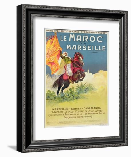 Morocco and Marseille Poster, 1913-Ernest Louis Lessieux-Framed Giclee Print