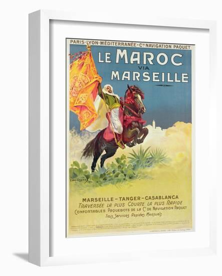 Morocco and Marseille Poster, 1913-Ernest Louis Lessieux-Framed Giclee Print