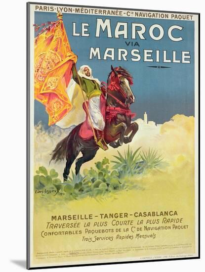 Morocco and Marseille Poster, 1913-Ernest Louis Lessieux-Mounted Giclee Print
